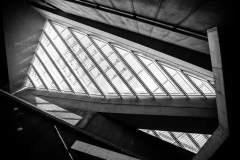 Modern conceptual high tech building Stock Photos