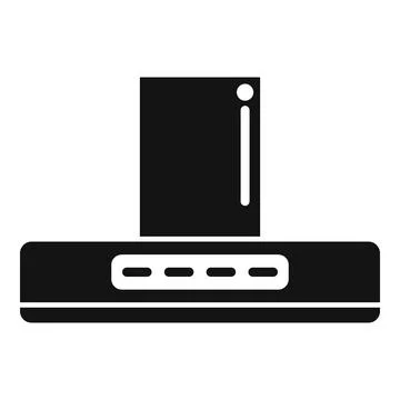 Modern conditioner cooling room icon, simple style 库存插图