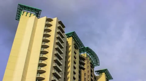 Modern Condo Skyline Timelapse Stock Footage 12699064