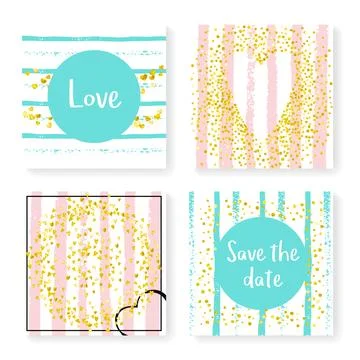 Modern Confetti. Mint Offer. White Mothers イラスト素材