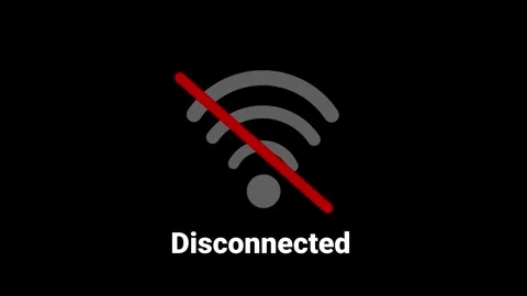 Modern Connectivity Status Indicators Displaying Wifi Connection and Discon.. Stock Footage 309977029