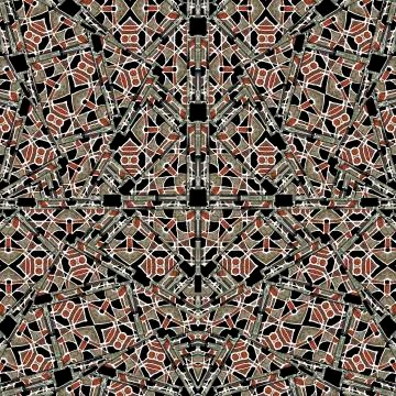 Modern Constructed Tech Pattern Stock Illustration