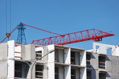 Modern construction of multi-storey and apartment buildings. concrete structures Stock Photos