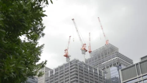 Modern Construction Site Stock Footage 98220141