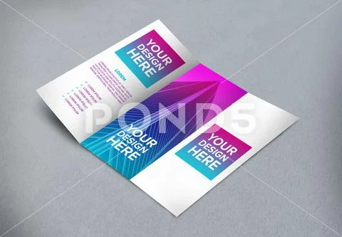 Modern contemporary trifold brochure template PSD Template