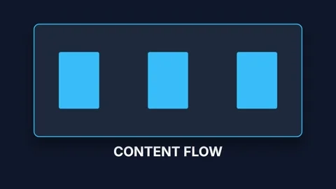 Modern content flow infographic showing process steps and information progr.. Stock Footage 337501029