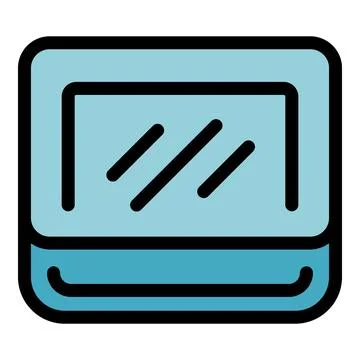 Modern convection oven with heating element icon representing cooking Stockillustratie