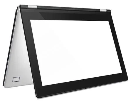 Modern convertible laptop with blank screen Illustrazione stock