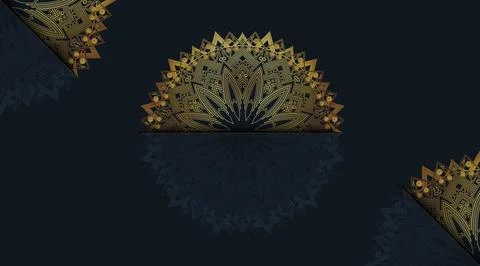 Modern cool gradient luxury color mandala art background vector  template Stockillustratie