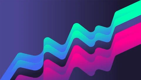 Modern cool shape neon glow gradient background template for business corpora Stock Illustration