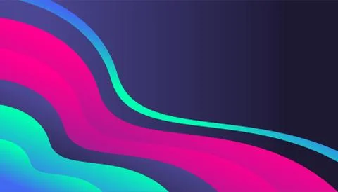 Modern cool shape neon glow gradient background template for business corpora Stock Illustration