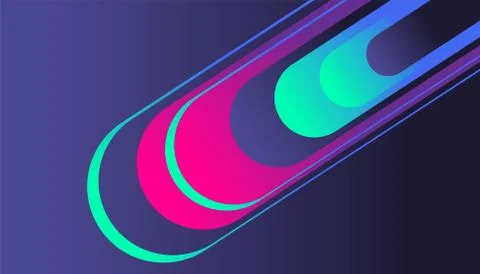 Modern cool shape neon glow gradient background template for business corpora Stock Illustration