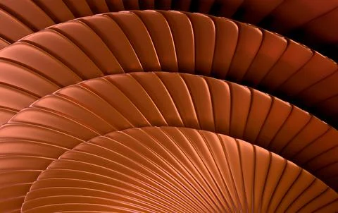 Modern Copper Curved Ribbons Background Stockillustratie
