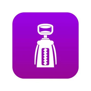 Modern corkscrew icon digital purple Stock Illustration