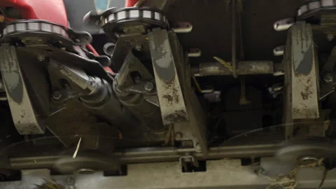 Modern Corn Harvester Header in Action Stock Footage 305395205