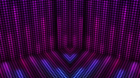 Modern corner animation with glowing beams in stylized dots pattern style. A Stock Footage 246767431