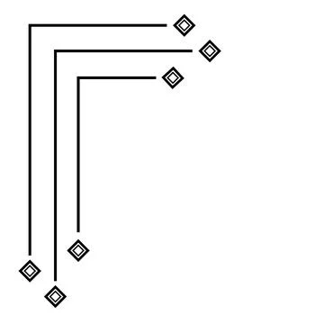 Modern corner border Stock Illustration