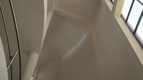 Modern Corporate Building Interior Ceiling Architecture Tilt Shot Stock Footage 337006364