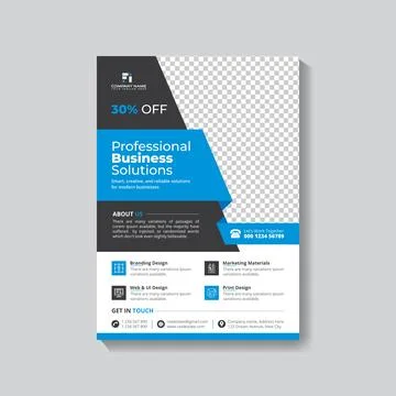 Modern Corporate Flyer Design Template  Business Promotion Stock Illustration