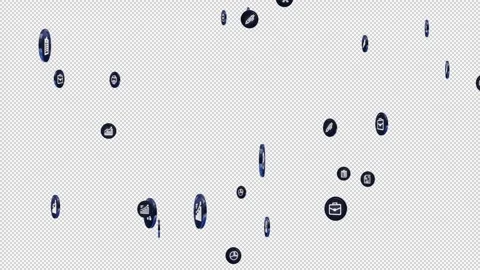 Modern Corporate Icon Motion Graphics - Seamless Loop Stock Footage 329403341