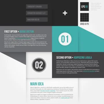 Modern corporate layout with 2 options. EPS10. Stock Illustration