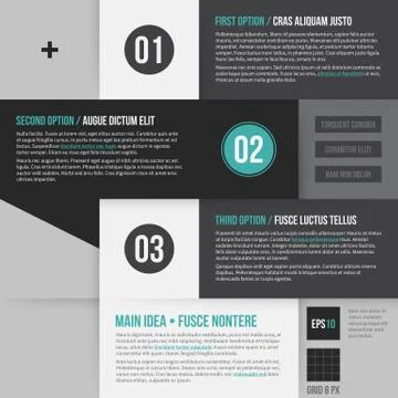 Modern corporate layout with 3 options. EPS10. Stock Illustration