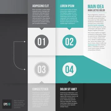 Modern corporate layout with 4 options. EPS10. Stock Illustration