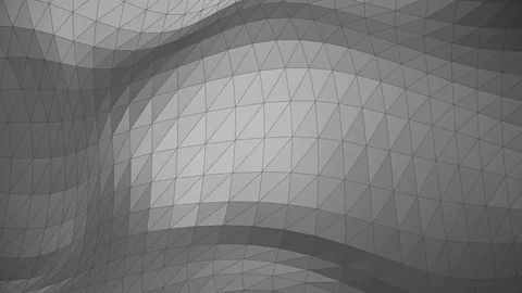 Modern corporate style grey triangle wave surface background loop Stock Footage 99709563