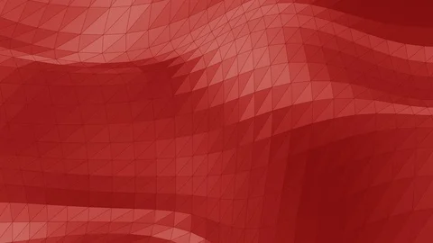 Modern corporate style red triangle wave surface background loop Stock Footage 99704198