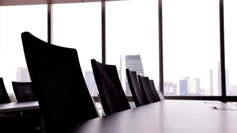 Modern Corporate Work space. Open Office And Board Room empty office meeting 스톡 동영상 334027500