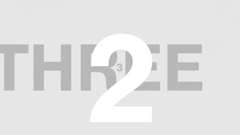 Modern countdown animation with bold kinetic typography in black and white Stock-Footage 327973793