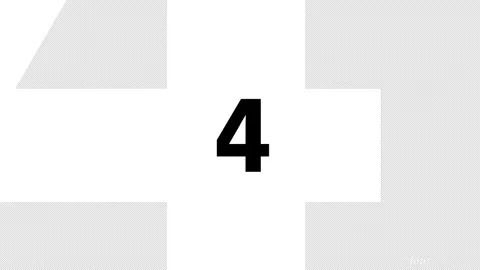 Modern countdown animation with bold kinetic typography in black and white Stock Footage 327973822