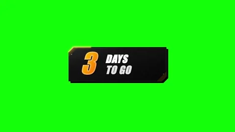 Modern countdown showing 3 days remaining with futuristic on green screen t.. 動画素材 336365167