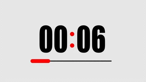 Modern countdown timer featuring bold digits and a moving red line progress Video stock 321889131