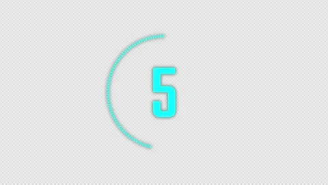 Modern countdown timer loop on alpha channel transparent background Stock Footage 343675049