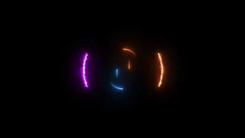 Modern countdown timer neon light style on black background Video stock 247624556