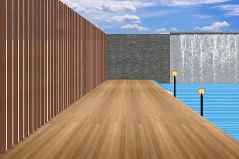 Modern courtyard Foto stock