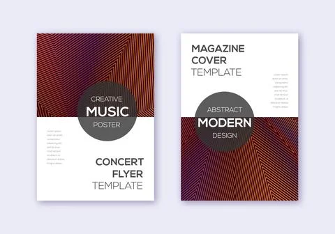 Modern cover design template set. Orange abstract 스톡 일러스트