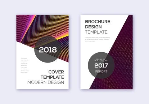 Modern cover design template set. Rainbow abstract Illustrazione stock