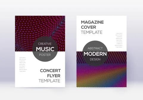 Modern cover design template set. Rainbow abstract Stock Illustration