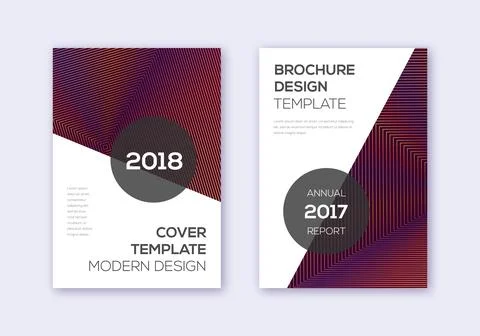 Modern cover design template set. Orange abstract Illustrazione stock
