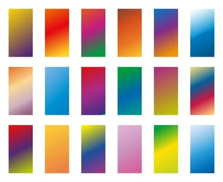 Modern cover template design. Set of trendy colorful gradient illustrations Stock Illustration