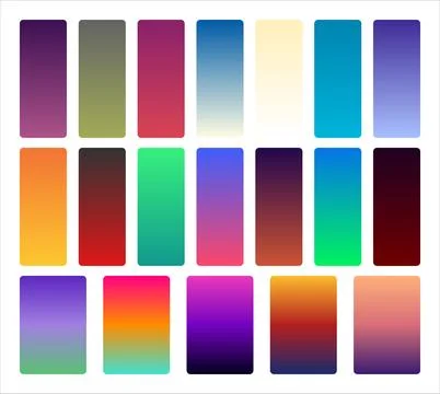 Modern cover template design. Set of trendy colorful gradient vector illustratio Stockillustratie