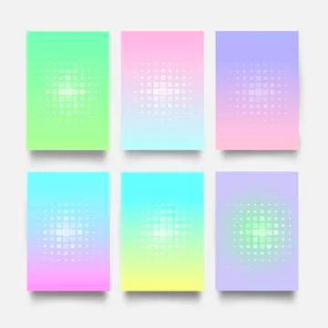 Modern covers with pastel dote .Vector templates. Trendy minimal design Stock Illustration