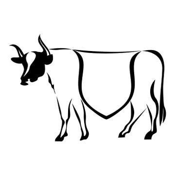 Modern cow logo Stock Illustration
