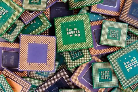 Modern CPU background processor logos removed 写真素材