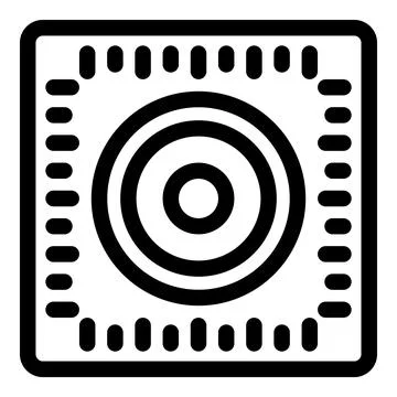 Modern cpu chip processing data, technological advancement in computing Stock Illustration