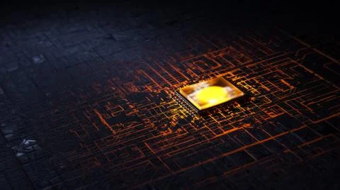 Modern cpu future glow dark background modern cpu future glow dark backgro... Stock Photos