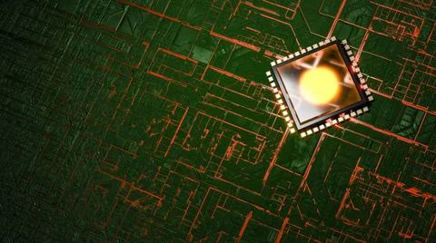 Modern cpu future glow dark background modern cpu future glow dark backgro... Stock Photos