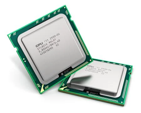 Modern CPU Stock Illustration